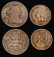 London Coins : A193 : Lot 947 : USA (2) Half Cent 1803 about Fine/Fine with some old scratches obverse and Cent 1868 VF