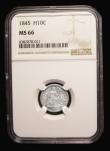 London Coins : A193 : Lot 971 : USA Half Dime 1845 NGC MS66 very desirable thus 