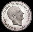 London Coins : A193 : Lot 990 : Yugoslavia Essai Crown 1967 Peter II (In exile) Silver Proof X#E1, numbered 445 on the edge, UNC-nFD...