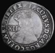 London Coins : A194 : Lot 1049 : Shilling James I 1st coinage, 2nd bust, mint mark Lis, 1603-4. S.2646. Fine with a weak portrait the...