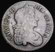 London Coins : A194 : Lot 1082 : Crown 1679 Third Bust TRICESIMO PRIMO ESC 56, Bull 403 Fine