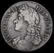 London Coins : A194 : Lot 1084 : Crown 1687 TERTIO edge ESC 78, Bull 743 harp with 8 strings Good Fine/Fine with an even old tone som...