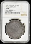 London Coins : A194 : Lot 1088 : Crown 1692 QVARTO edge, ESC 83, Bull 822, NGC XF40 desirable thus