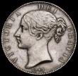 London Coins : A194 : Lot 1100 : Crown 1845 Cinquefoil stops on edge ESC 282, Bull 2564 EF the reverse better and with a pleasing ton...