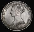 London Coins : A194 : Lot 1103 : Crown 1847 Gothic UNDECIMO ESC 288, Bull 2571 once cleaned now re-toned