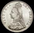 London Coins : A194 : Lot 1151 : Double Florin 1887 Arabic 1 ESC 394, Bull 2695 AU/UNC
