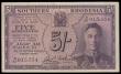 London Coins : A194 : Lot 116 : Southern Rhodesia 5 Shillings dated 1st Jan.1948, George VI at right  Pick8Ab, VF some light dirt re...