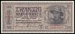 London Coins : A194 : Lot 120 : Ukraine - German Occupation Zentralnotenbank 20 Karbowanez Pick 53 dated 10th March 1942 serial numb...