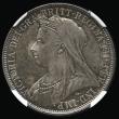 London Coins : A194 : Lot 1204 : Florin 1893 ESC 876, Bull 2962, Davies 830 dies 1A, Choice and graded MS64 by NGC