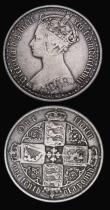 London Coins : A194 : Lot 1228 : Florins (2) 1893 currency issue AU and 1878 Die 12 Fine