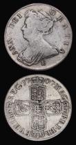 London Coins : A194 : Lot 1286 : Halfcrown 1707 SEPTIMO edge, Plain in angles and below bust ESC 574, Bull 1366 and Halfcrown 1707E, ...