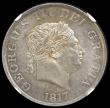 London Coins : A194 : Lot 1294 : Halfcrown 1817 Small Head ESC 618, Bull 2096 UNC with original mint lustre, and peripheral golden to...