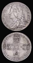 London Coins : A194 : Lot 1357 : Halfcrowns (2) 1745 LIMA Fine/Good Fine and 1732 Roses and Plumes Fine with mount marks obverse 3 an...