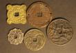 London Coins : A194 : Lot 1936 : China Small Cash style Amulets with diameters ranging from 30mm to 50 mm un-attributed and bought as...