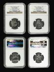 London Coins : A194 : Lot 419 : Albania VIP Proof London Mint proof of record 1931 (2 coin set) Lek NGC PF66 CAMEO, Half Lek NGC PF6...
