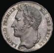 London Coins : A194 : Lot 454 : Belgium 5 Francs 1834 Position A KM3.1 Unc and extremely rare in this Choice grade, once cleaned now...