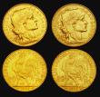 London Coins : A194 : Lot 536 : France 20 Francs Gold (2) 1909 and 1910  KM#857 both Choice UNC
