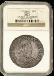 London Coins : A194 : Lot 538 : France Ecu 1721W Louis XV an overstrike with the date 1718 clearly visible next to the 1721 KM459 a ...