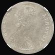 London Coins : A194 : Lot 592 : India Rupee (1877-1901 series) Brockage in a NHC Holder MINT ERROR XF DETAILS CLEANED REVERSE BROCKA...