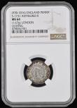 London Coins : A194 : Lot 805 : Penny Aethelred II Long Cross type S.1151, North 774, London Mint, moneyer Leofing, 1.67 grams, lust...