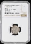 London Coins : A194 : Lot 811 : Penny Cnut Short Cross S.1159 Gloucester Mint, moneyer LEOFNOTH Lustrous Unc with a peripheral gold ...