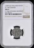 London Coins : A194 : Lot 815 : Penny Edward the Confessor Hammer Cross type S.1182 Steyning Mint, moneyer DEORMAN richly toned Unc ...