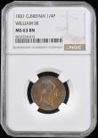London Coins : A194 : Lot 966 : Farthing 1831 Peck 1466 NGC MS63 BN
