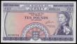 London Coins : A194 : Lot 99 : Jersey The States of Jersey 10 Pounds ND (1963) Pick 10a (BY JE31) signature J. Clennet titled Treas...